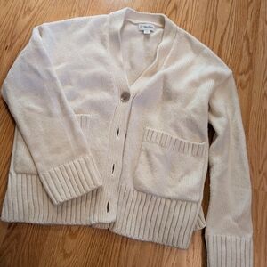 The Drop Women's Cream Cardigan Sweater